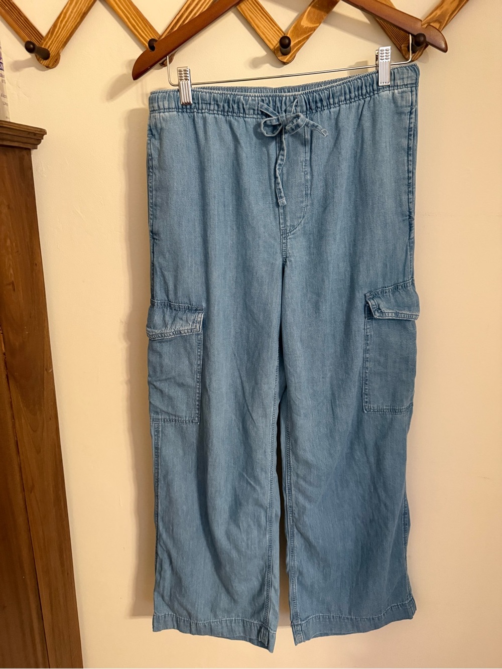 GAP Denim Cargo Pants with Drawstring